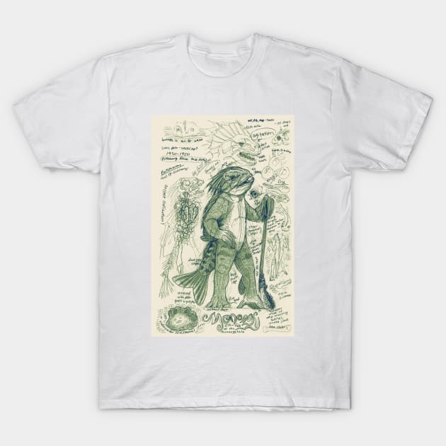 Monongy Fish Folk of the Monongahela T-Shirt by Ballyraven